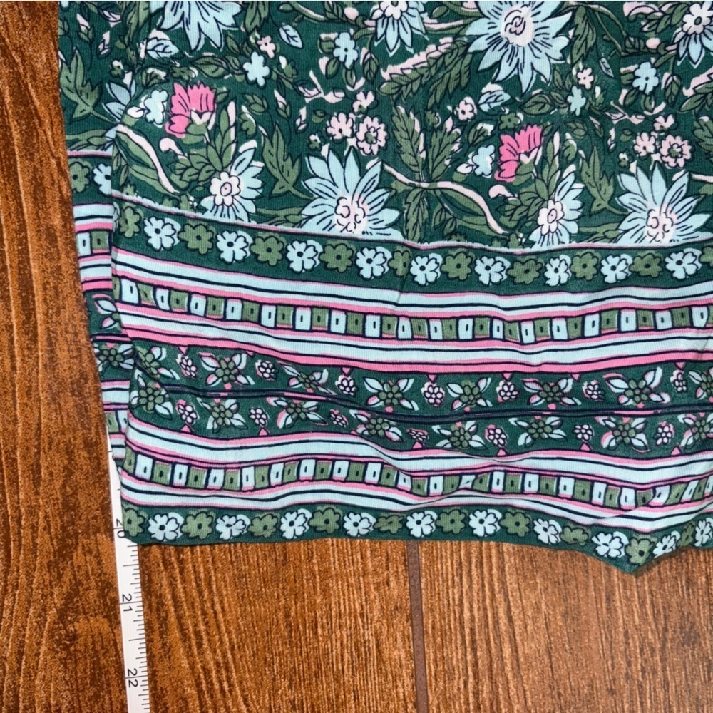 Talbots Teal and Pink Floral Wide Leg Pants - Picture 8 of 8